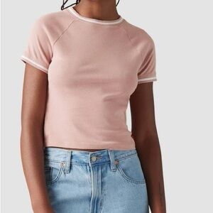 Levi's Women's Short Sleeve Cropped Oracle Ringer T-Shirt - Pale Mauve XS/M/L/XL